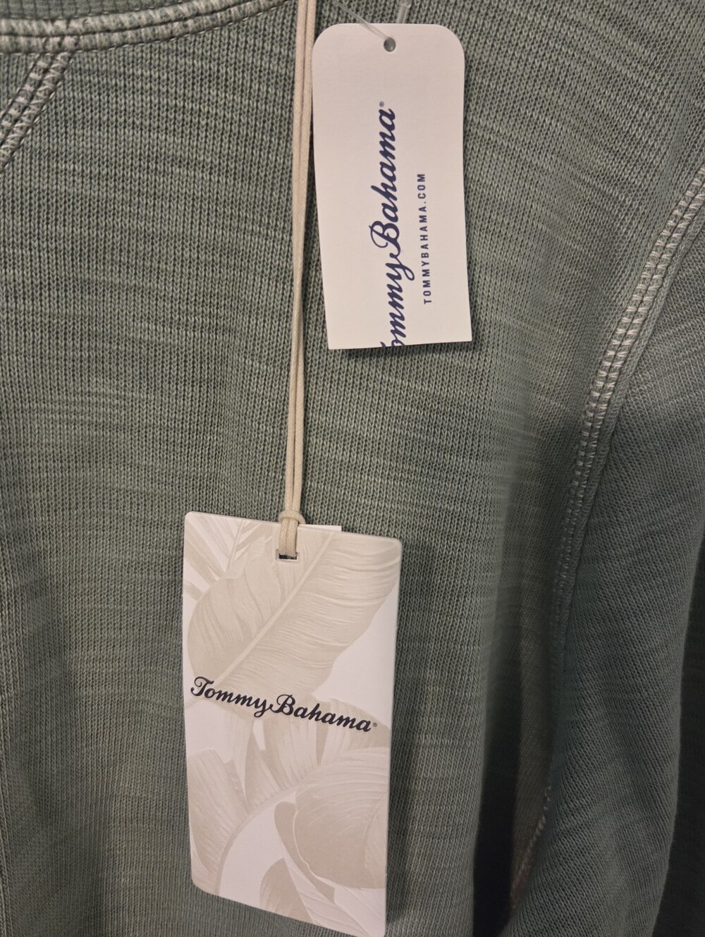 Tommy Bahama Womens Tobago Bay Green Preppy Casual Pullover Sweater. Sz L - Picture 8 of 8
